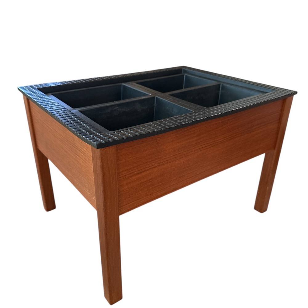 Modernist Danish Teak Planter w/ Insert in the style of Spottrup -Stolefabrik